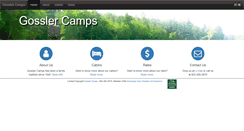 Desktop Screenshot of gosslercamps.com