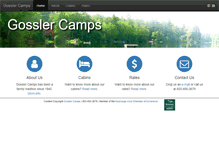 Tablet Screenshot of gosslercamps.com